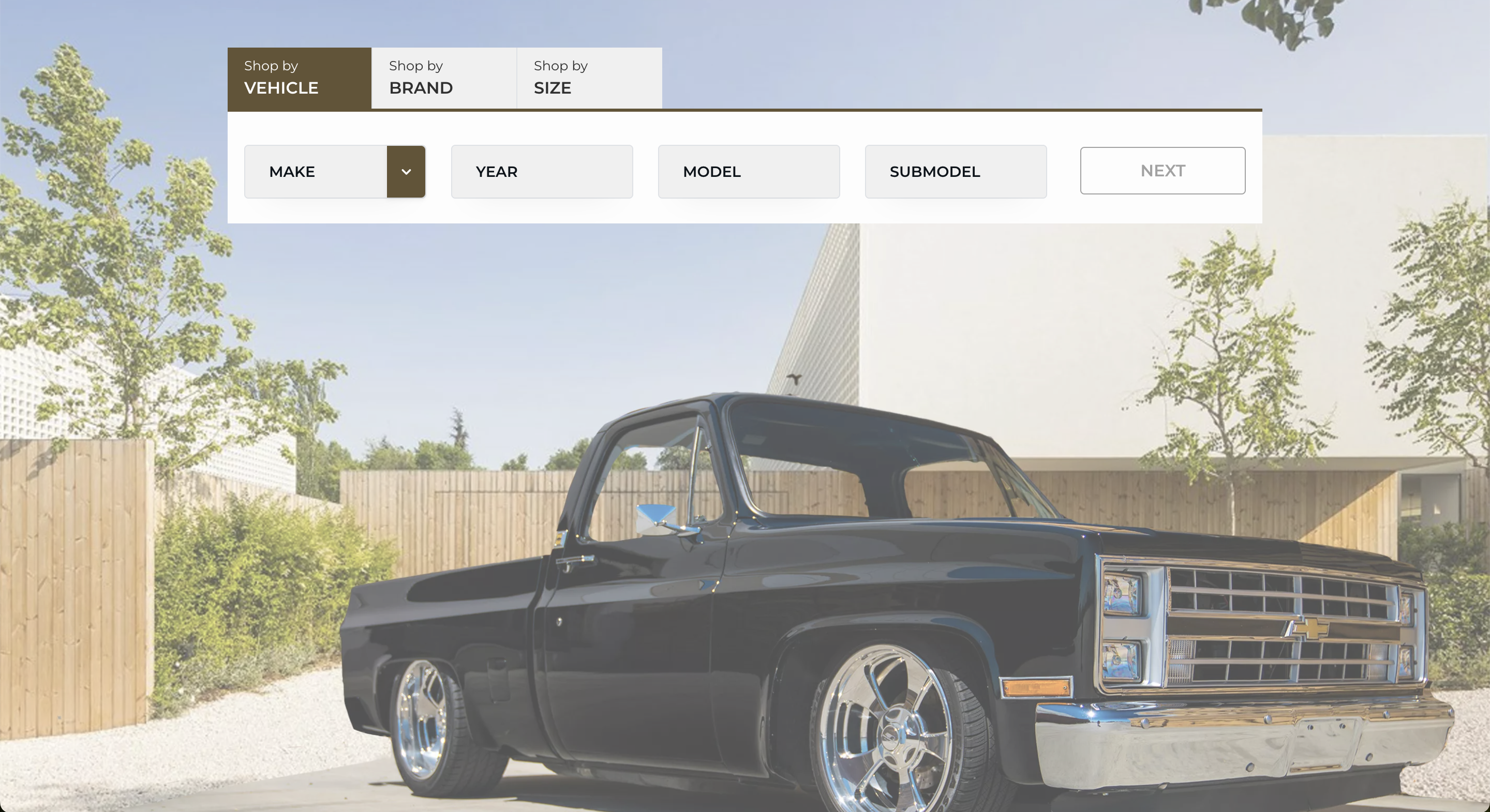 Vehicle make selection